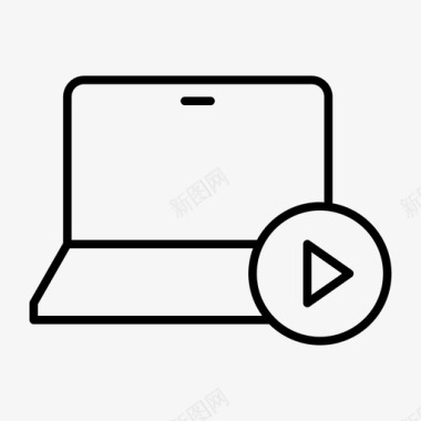 视频教程笔记本电脑播放器图标图标