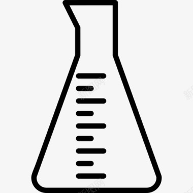 埃伦迈耶烧瓶化学玻璃器皿图标图标