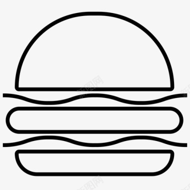 汉堡巨无霸快餐图标图标