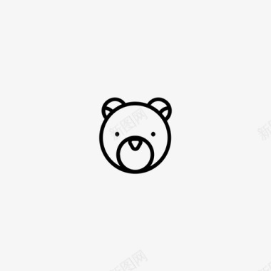 熊熊动物泰迪图标图标