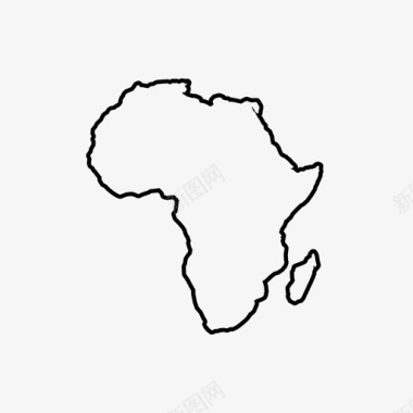 非洲大陆地图图标图标