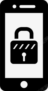 手机密码锁安全图标图标