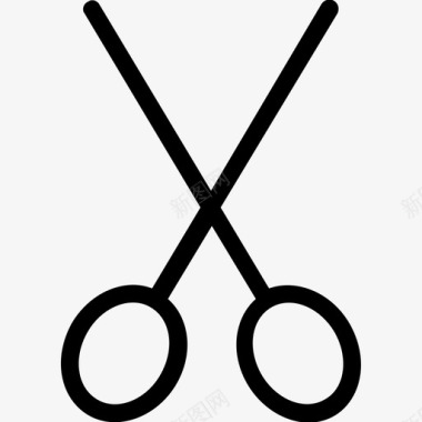 剪刀理发师切割工具图标图标