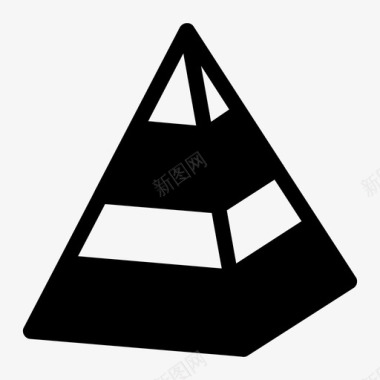 金字塔图表层次图标图标
