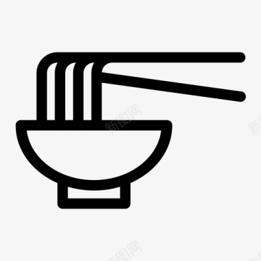拉面筷子食物图标图标