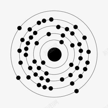 49铟铟化学元素图标图标