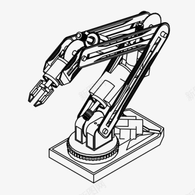 机械机械臂未来工业图标图标