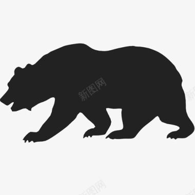 熊的动物啤酒冰图标图标
