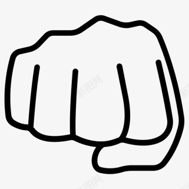 手表情拳头手抗议图标图标