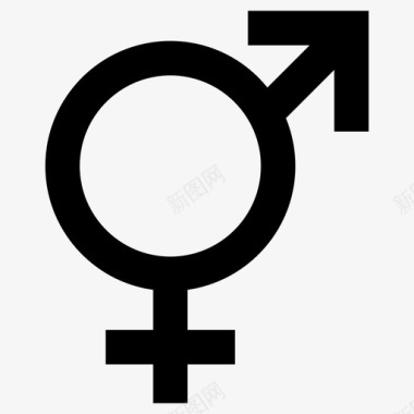 男性符号男性和女性性别符号图标图标