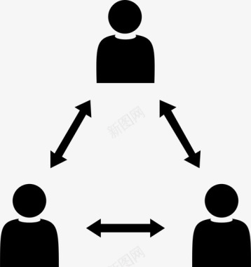 团队合作互动关系图标图标