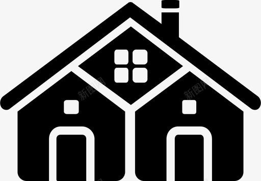 别墅房地产住宅居民图标图标