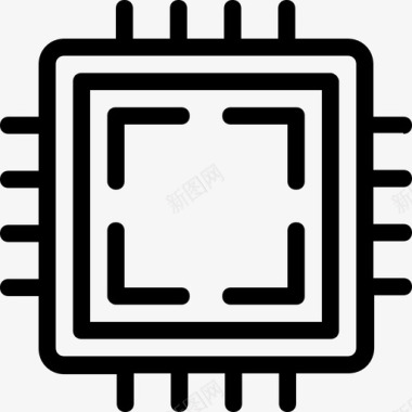 cpu芯片电子硬件图标图标