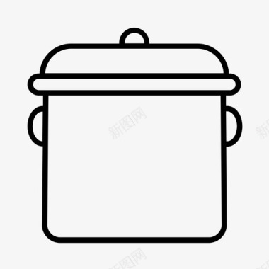 锅烘焙食物图标图标