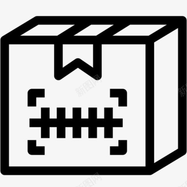 条码扫描器盒子包装图标图标