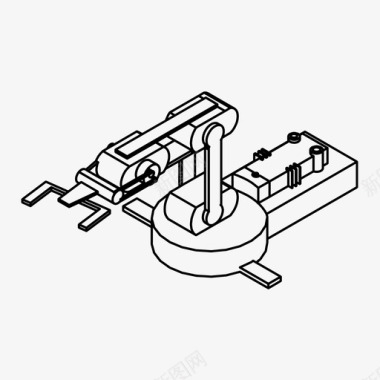 展望大未来机械臂未来工业图标图标