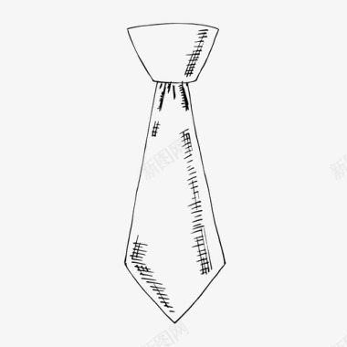 领带配件手绘图标图标