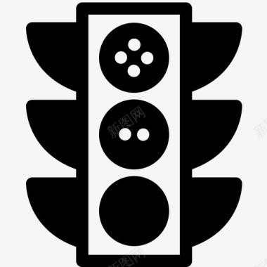 道路红绿灯道路车站图标图标