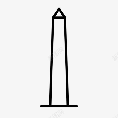 华盛顿纪念碑地标观光图标图标