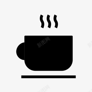 咖啡杯子热咖啡图标图标