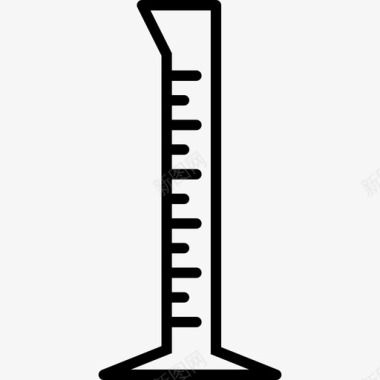 实验室玻璃器皿量筒化学玻璃器皿图标图标