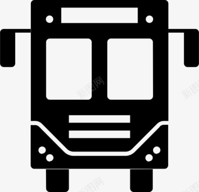 公共交通标识公共汽车公共交通校车图标图标