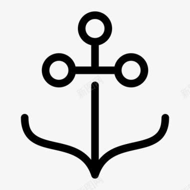 锚海洋帆图标图标