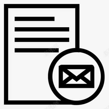 文件数据电子邮件图标图标