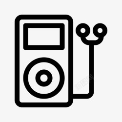 便携式小工具mp3播放器耳机ipod图标高清图片