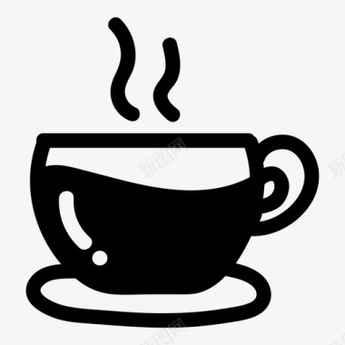 茶咖啡杯子热的图标图标
