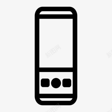 手机旧电话带钥匙的电话图标图标