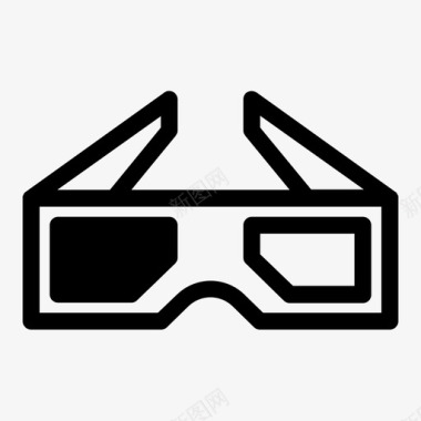 3d眼镜电影图标图标