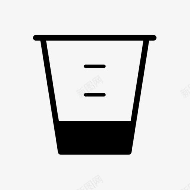 塑料杯子塑料杯量杯糖浆图标图标