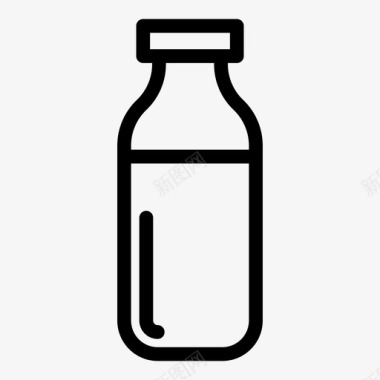饮料酒水牛奶瓶子饮料图标图标