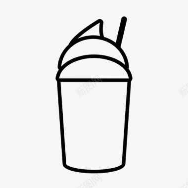 冰饮料冰咖啡奶昔图标图标