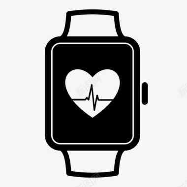 无现金生活智能手表健康心率图标图标