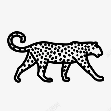 斑点豹子动物猫图标图标
