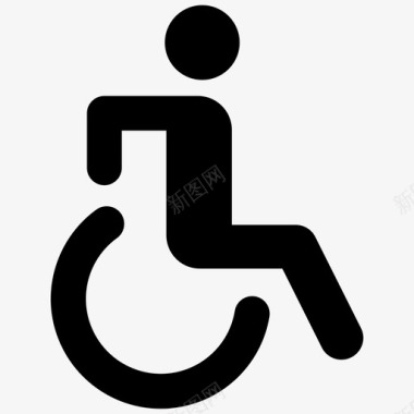 轮椅残疾人轮椅通道图标图标