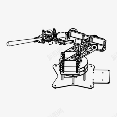 黄色机械臂机械臂未来工业图标图标