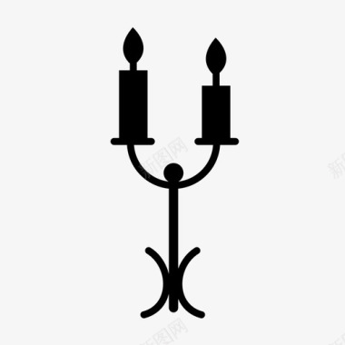 婚礼装饰采购产品蜡烛燃烧的蜡烛烛光图标图标