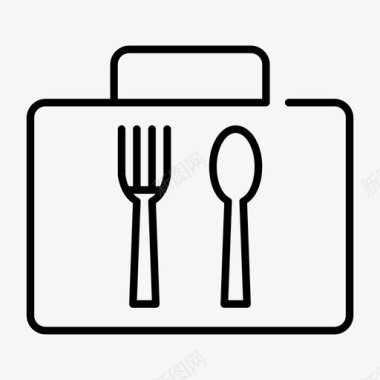 午餐盒午餐袋餐食图标图标