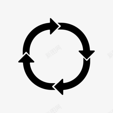 循环图箭头圆圈图标图标
