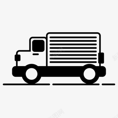 送货车货物快递图标图标