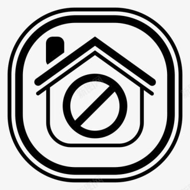 限制住宅房屋物业图标图标