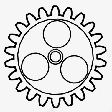 齿轮螺丝齿轮发动机机器图标图标