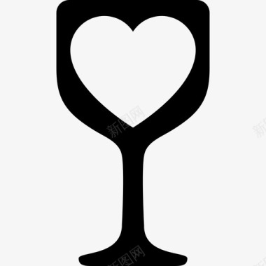 爱杯酒心图标图标
