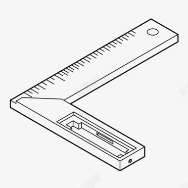 直线测量方尺尺寸测量图标图标