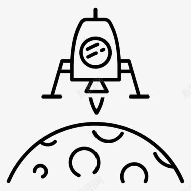 登月阿波罗太空图标图标