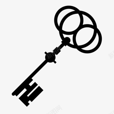 复古钥匙钥匙锁图标图标