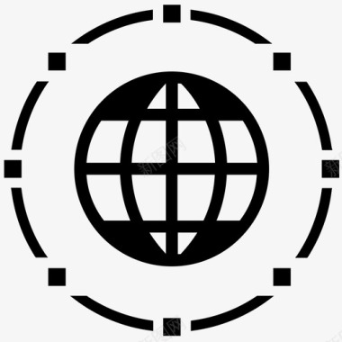 全球社区互联网网络图标图标
